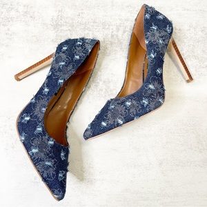 Nine West Tatianna Distressed Denim Stiletto